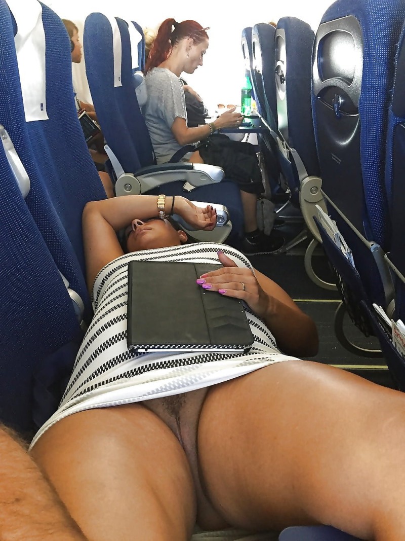 Girl without panties on the bus