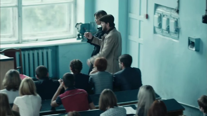 Karina Strimmersha in a swimsuit in a sauna