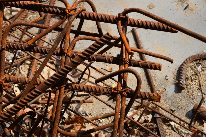 Rusty spots remote from a car body