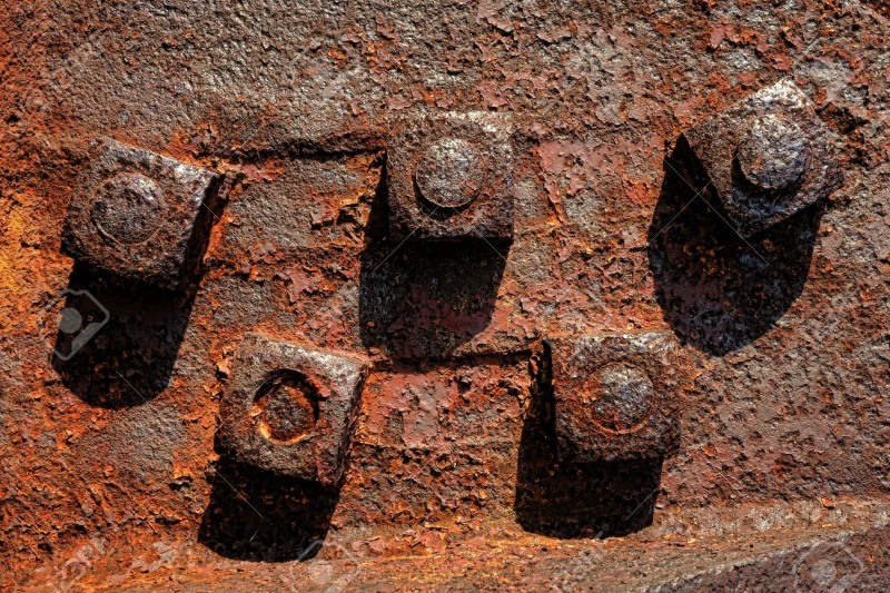 Rusty metal structures