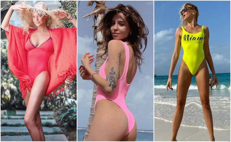 Nastya Kamensky and Nadia Dorofeeva in a swimsuit