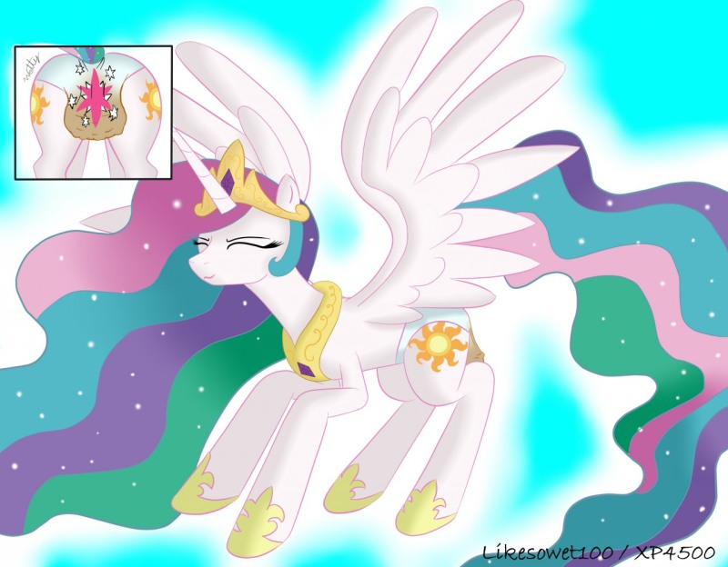 Princess Celestia in diapers