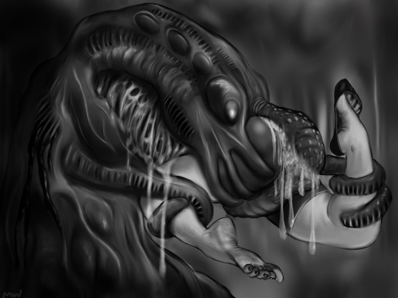 Hard gangbang with monsters