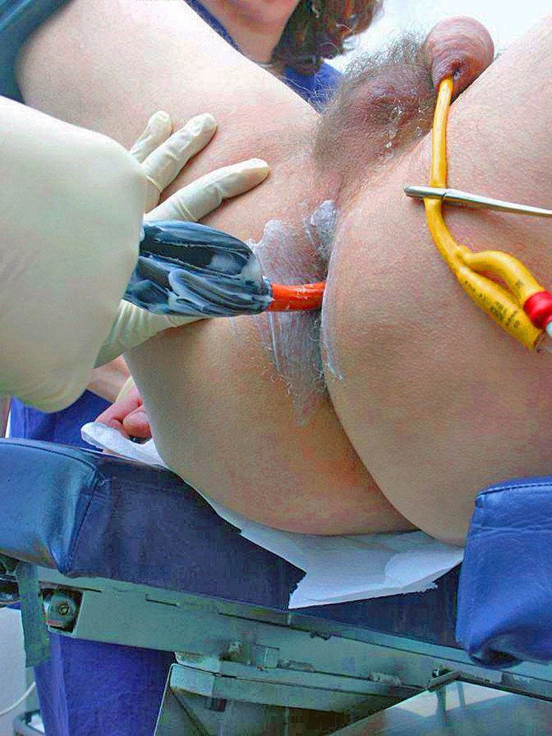 Erotic torture by an enema