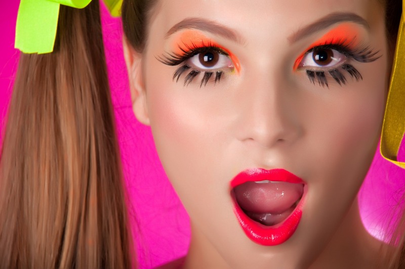 Bright makeup of pornstars