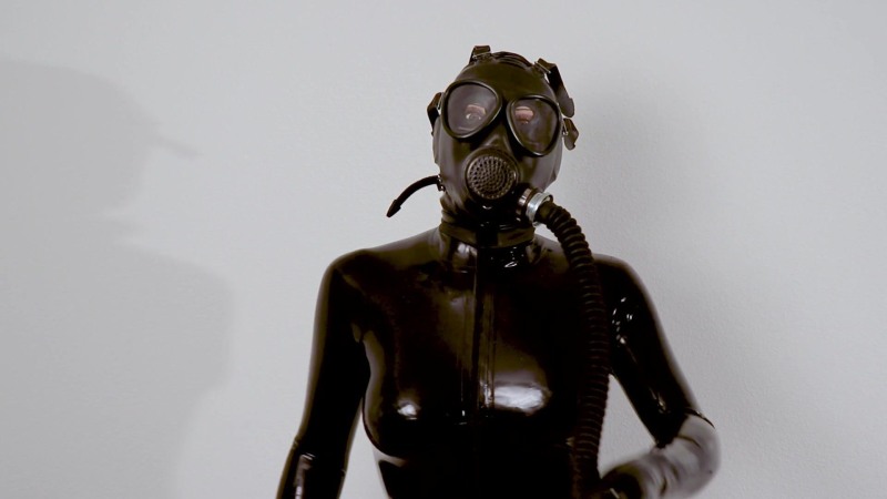 Latex anal gas mask