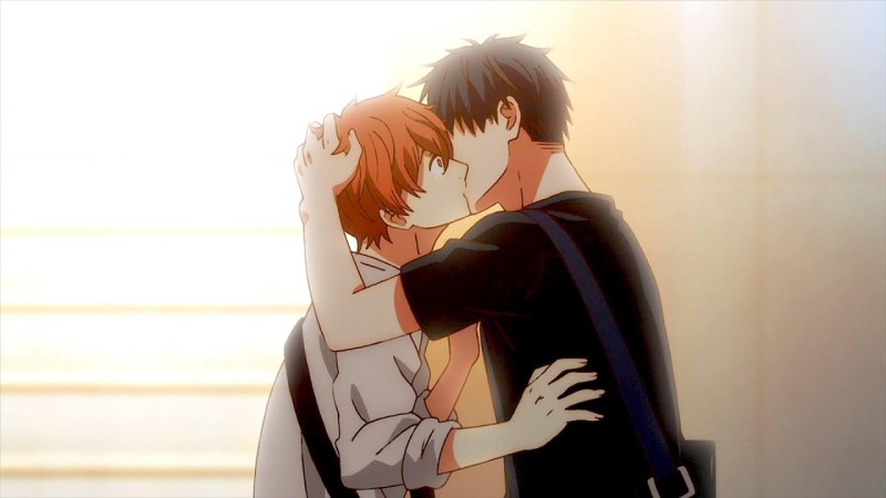 Mafu Sato and Ritsuka Wenoyam kiss