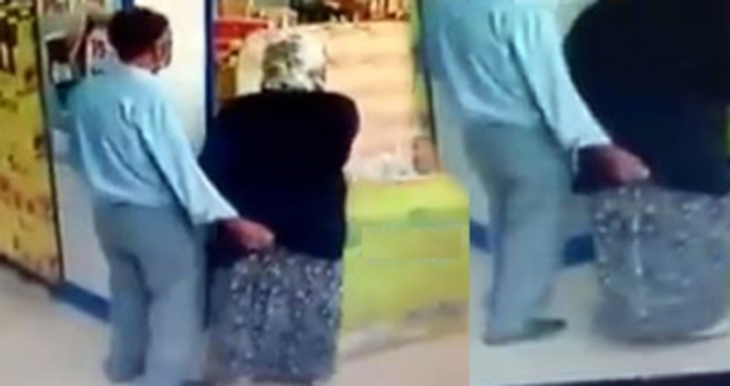 Elderly man and woman