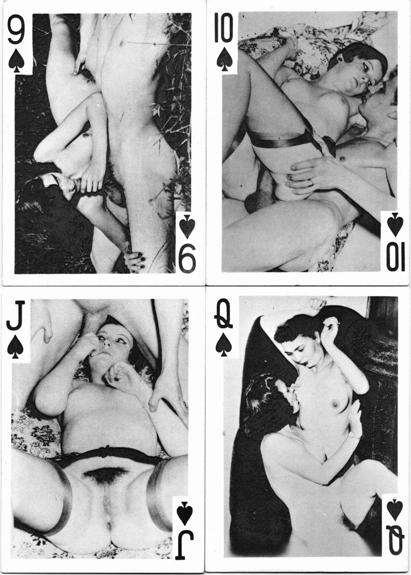Pornographic playing cards