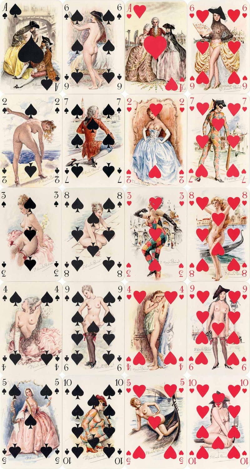 Modern erotic playing cards