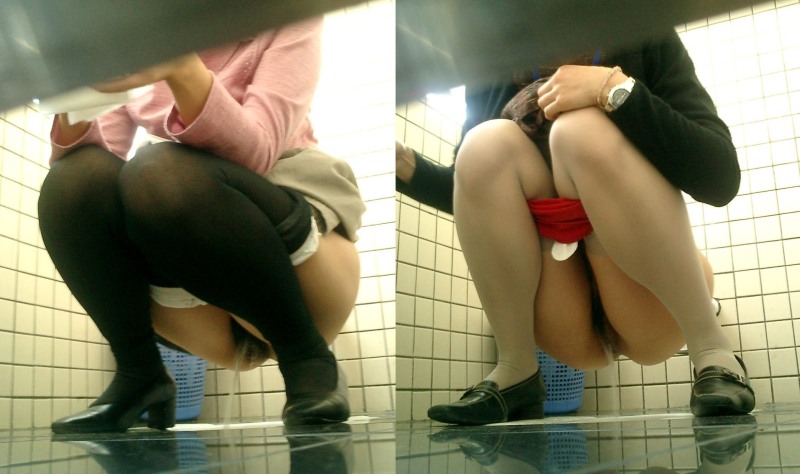 Hidden camera in a beach toilet