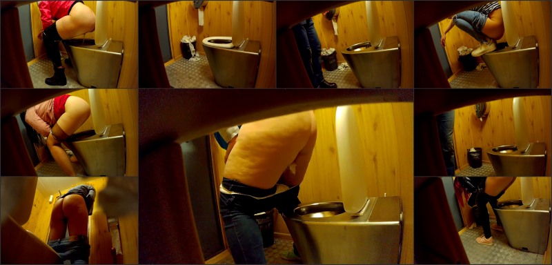 Peeping in the women's toilet