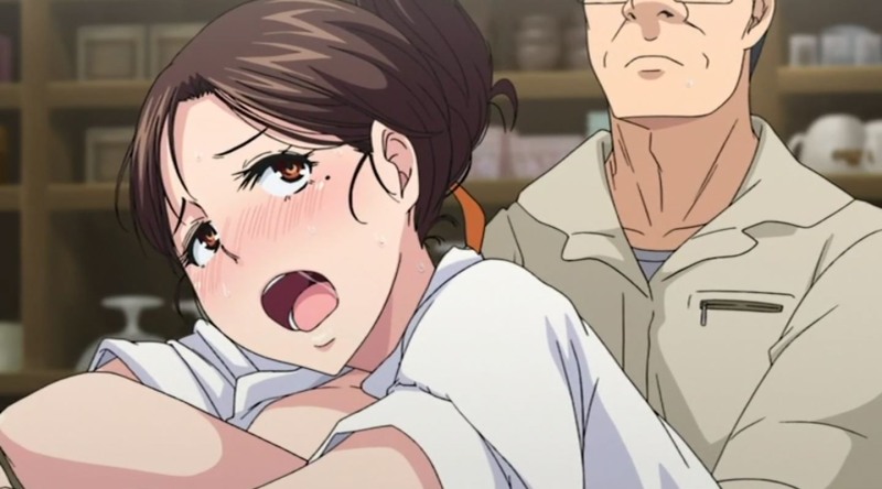 The husband is watching