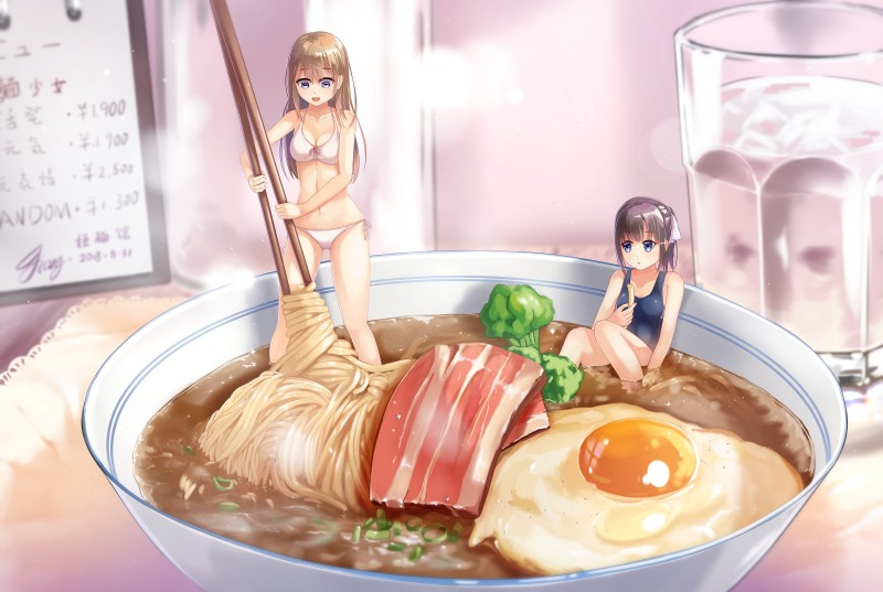Anime nyashki in food