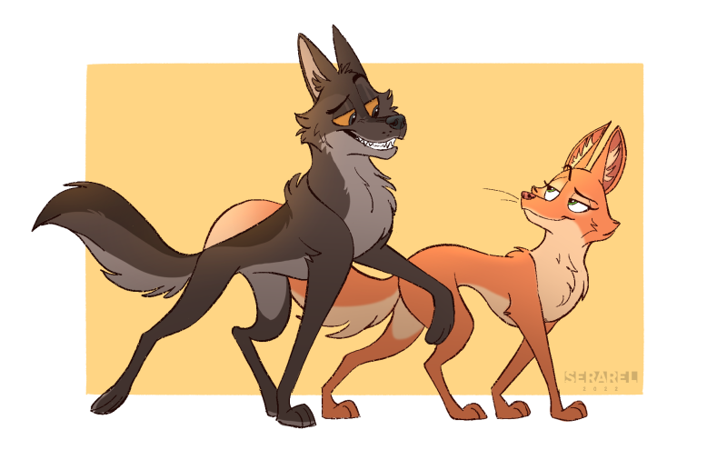 Diane Foxington and Mr. Wolf