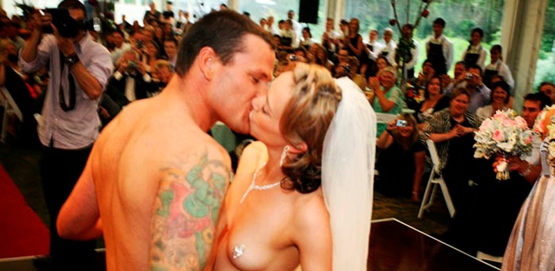 The bride was shown a naked cock