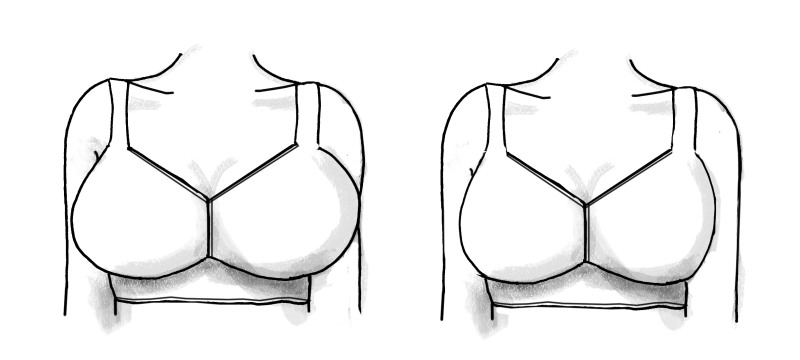 Female breast drawing