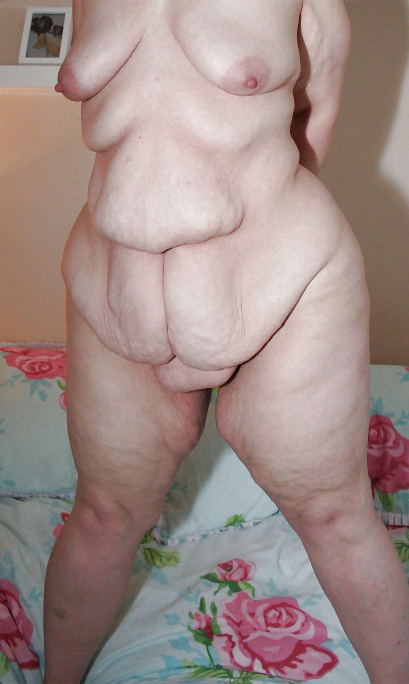 Tits in cellulite fat old