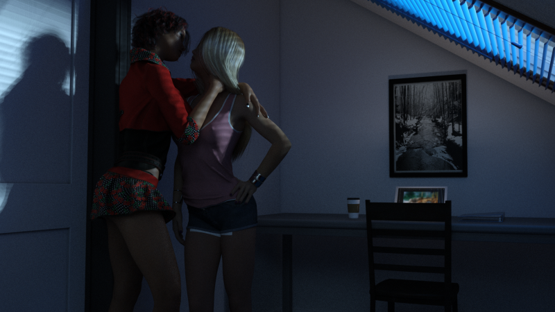 The husband is watching