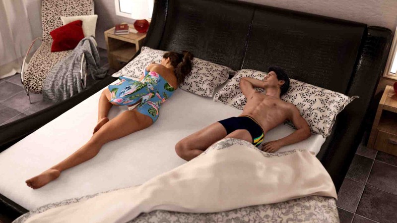 Passionate scenes of love