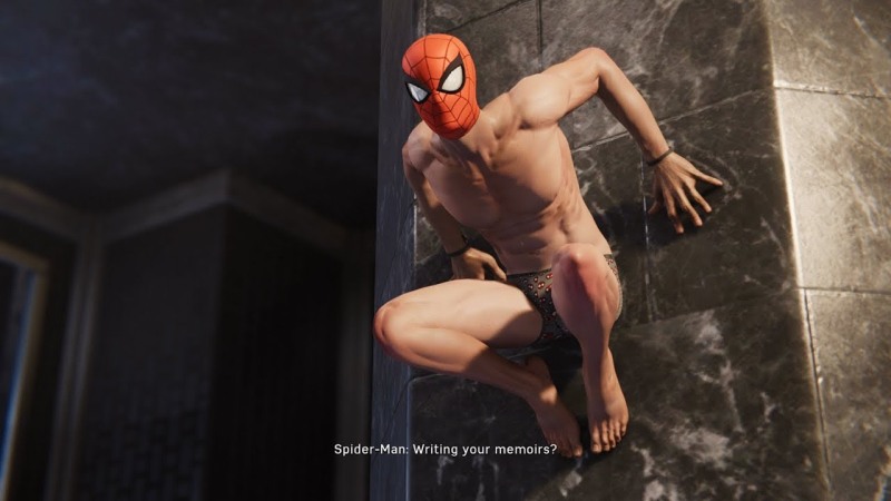 Naked man Spider in the game