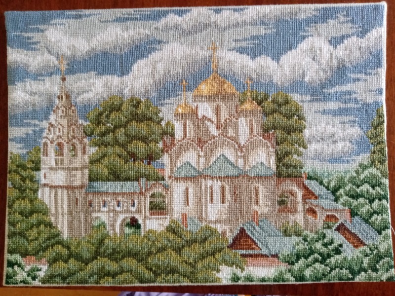 Curly blonde with two men