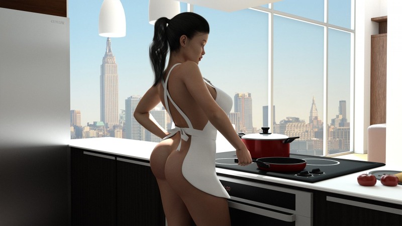 Young Woman with Salesman Choosing Material for New Furniture in Salon