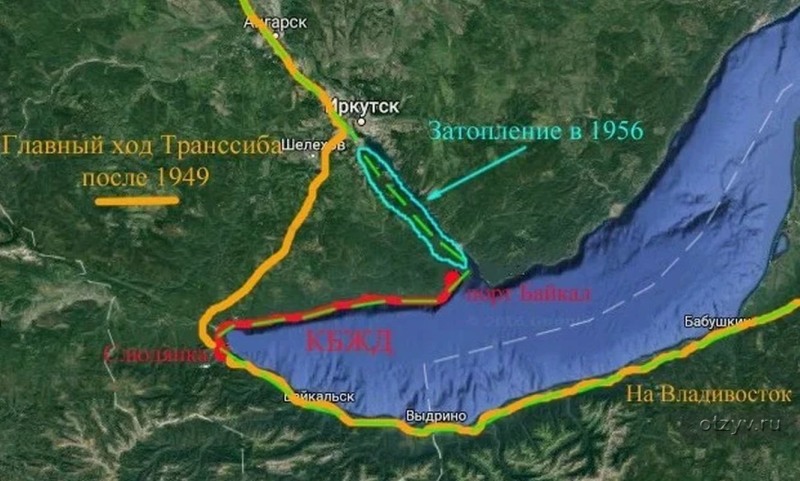 Baikal Krugobaikal Railway Route