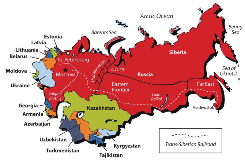 The collapse of the USSR is a map