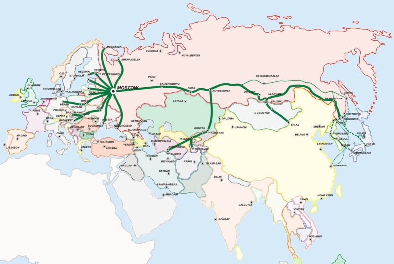 Transport corridors Trans -Sibers of Russia