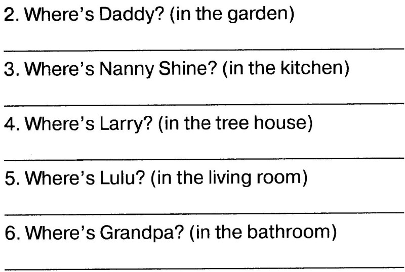 The answer to questions replacing nouns pronouns