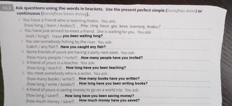 English task ask How Many Questions