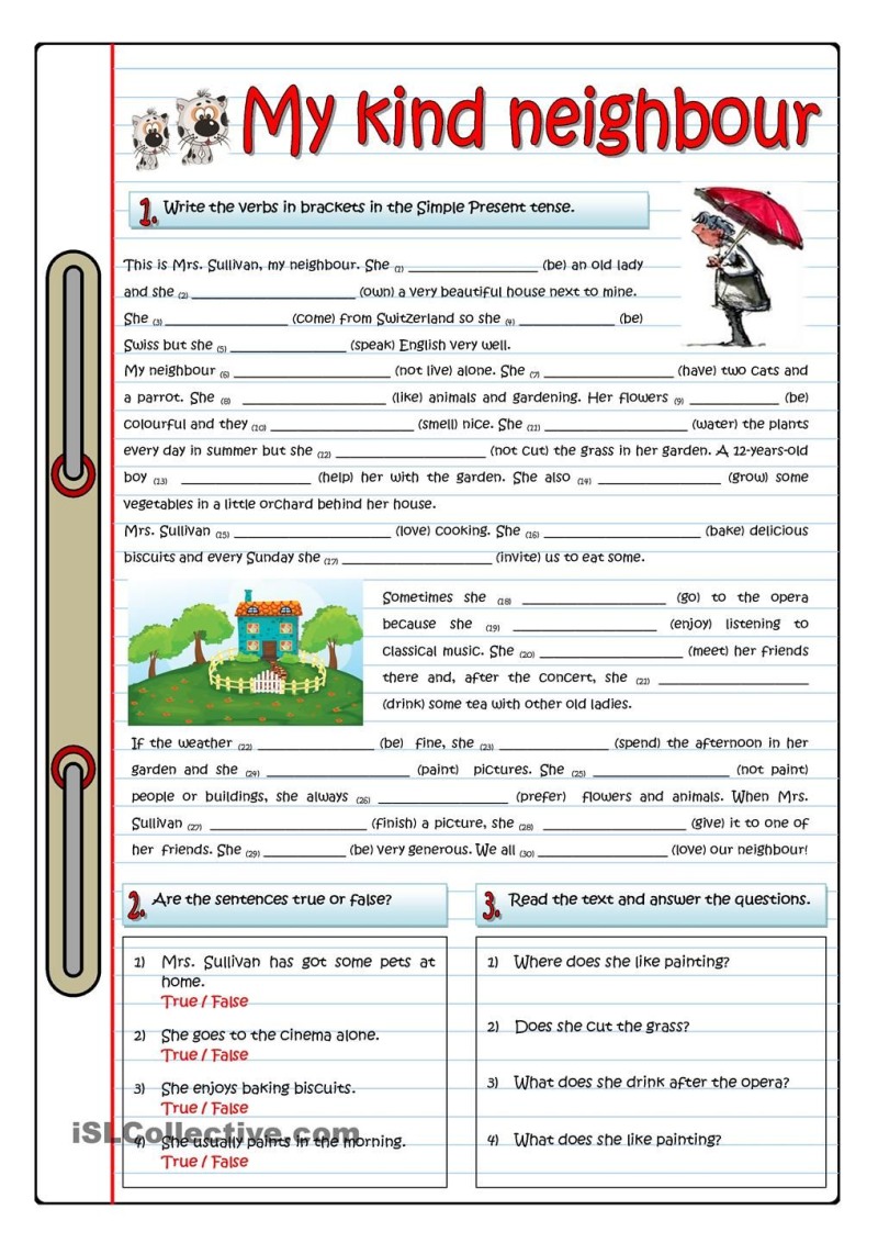 Neighbourhood Worksheets