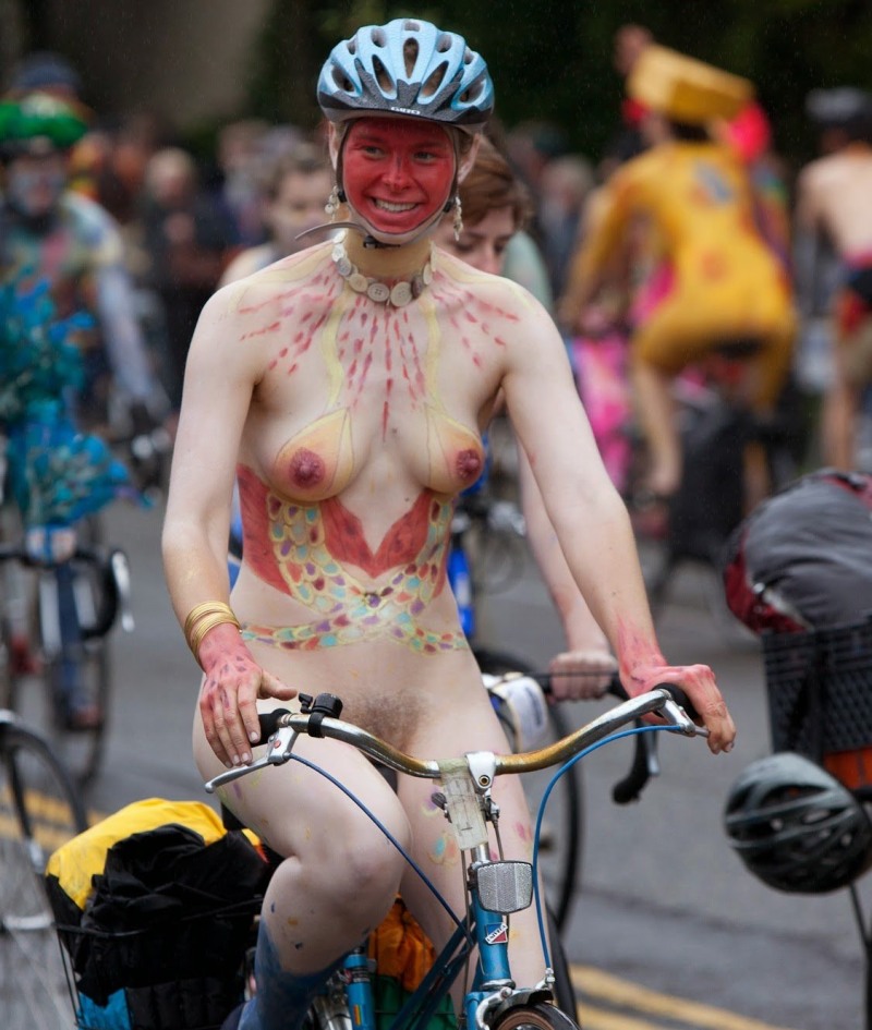 Fashion show with naked back